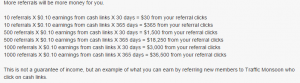 Refferal in Traffic Monsoon Clicking Cashlinks