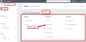 steps to setup facebook ads campaign