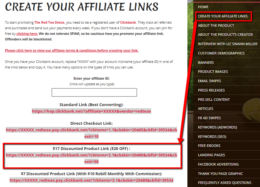 Clickbank_Create_Affiliate_links