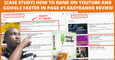 EASYRANKR REVIEW AND BONUSES-[CASE STUDY] How To RANK on YOUTUBE and GOOGLE FASTER IN PAGE #1