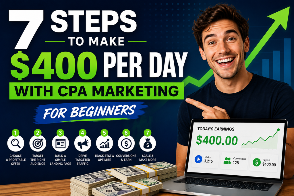 7 Steps To Make $400 per Day With CPA Marketing