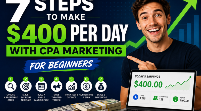 7 Steps To Make $400 per Day With CPA Marketing